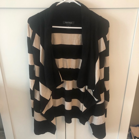 WHBM Open Front Stripe Cardigan Size Small - Picture 2 of 5